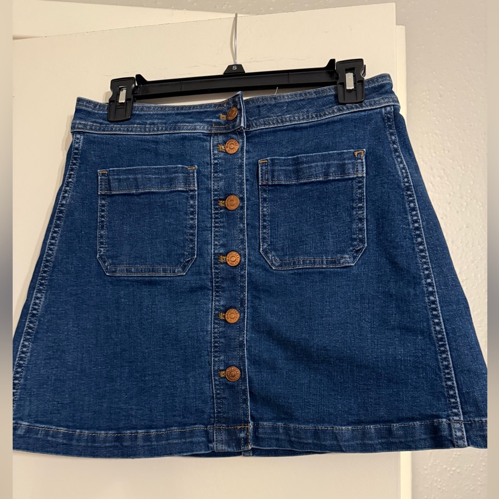 Madewell Blue A-Line Mini Skirt for Casual Wear